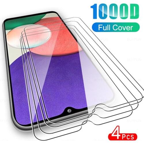 4Pcs Full Cover Protective Glass For Samsung Galaxy A22 5G Glasses Screen Protector Film For Sumsung Sansung Samsong A 22 6.6"