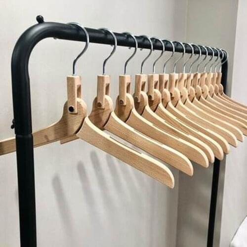 5pcs/lot Foldable Solid Wood Clothes Hangers Non-Slip Wooden Travel Hanger for Outdoor Home and Clothing Shop Use