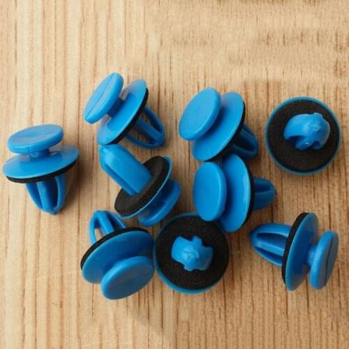 50pcs Car Bumper Fender Plastic Rivets Hole Blue For Mclaren P1/Hafei 650s 675lt Mp4-12c Princip Brio Saibao Sigma Simbo 540c