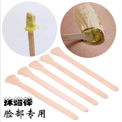 50 Pcs Wooden Waxing Wax Spatula Tongue Disposable Bamboo Sticks Hair Removal Cream Stick For Waxing Body 200sets