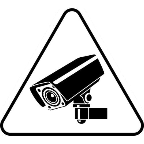 Car Stickers Decor Motorcycle Decals Warning Sign Camera Tool Vinyl Decorative Accessories Waterproof PVC,13.4cmx12cm