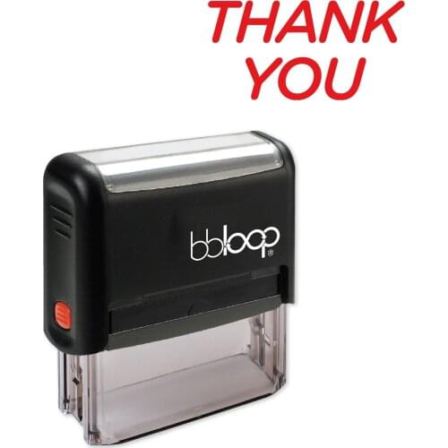 Bbloop Thank You w/Italic Round Style Font and Design Self-Ink