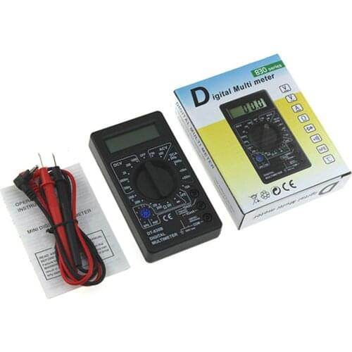 LCD Digital -830B Multimeter Auto Range Digital Voltmeter Ohmmeter Ammeter Multimeter Handheld Tester DT830B AC/DC Home Tester