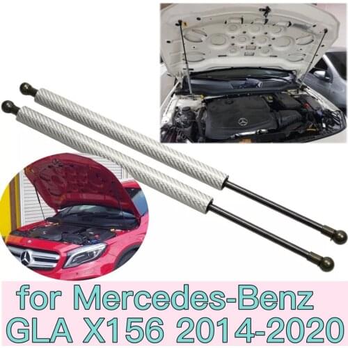 Damper for 2014-2020 Mercedes-Benz GLA X156 Front Hood Bonnet Gas Struts Lift Support Spring Shock Damper Charged Carbon Fiber