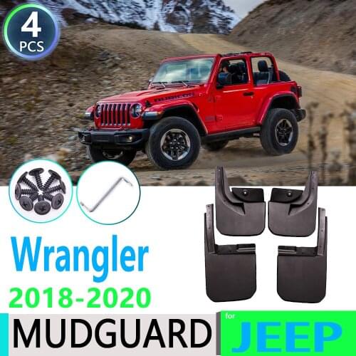 For Jeep Wrangler Sahara JL 2018 2019 2020 Fender Mudguard Mud Flaps Guard Splash Flap Car Accessories