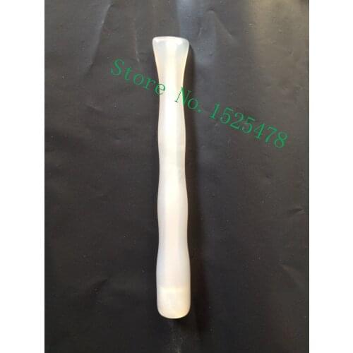 Chinese natural agate carving grind arenaceous jade cigarette holder and pipe in mouth white 6846