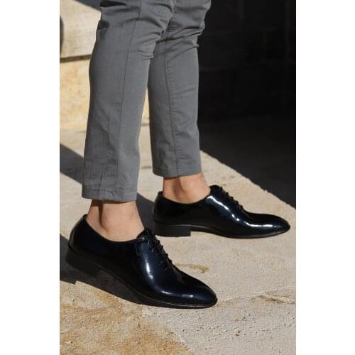 Ayakland P100 Japanned Leather 100 Leather Classic Men 'S Shoes