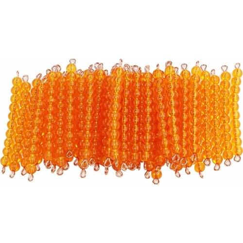 Montessori mathematics Math Teaching Materials 45 Golden Bead Bars of Ten Preschool Education Toys