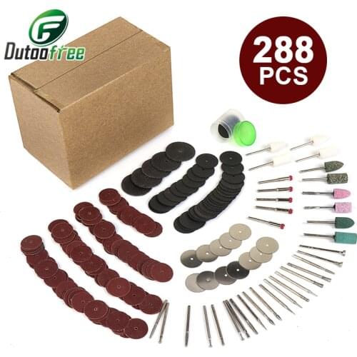 Tungfull 288pcs Abrasive Tools Power Tools for Grinding Polishing Cutting Electric Dremel style Rotary Tool Accessories