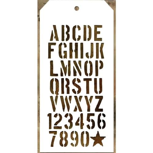 2021 New Label Tag Plastic Stencil For DIY Craft Making Letter Number Pattern Background Scrapbooking Card No Metal Cutting Dies