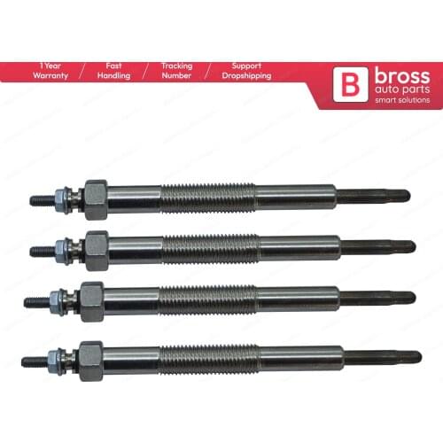 Bross BGP82-1 4 Pieces Heater Glow Plug 23 Volt ME017009, ME017010, ME017013, GJ54MI, Y274R fo rMitsubishi Canter Rosa 4D30