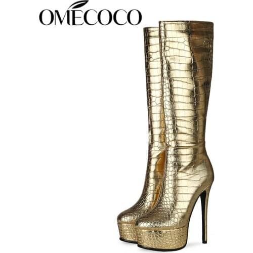 Omecoco Women's High Boots