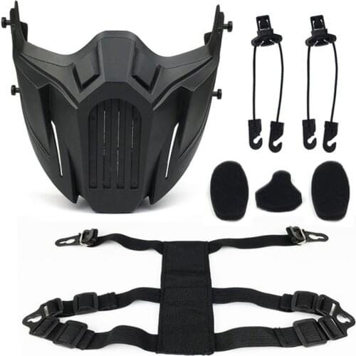 MP Airsoft Paintball Half Face Mask Tactical Cs Shooting Hunting Accessories Outdoor Sports Combat Wargame Protection Mouth Mask