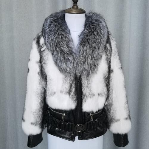 QGREALFUR Women's White Jackets