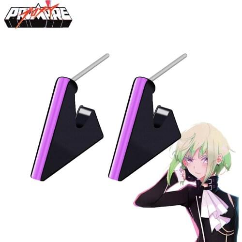 1PC Earrings Anime Promare Lio Fotia Triangle Ear Stud Cosplay Prop Pendant Stud Earrings For Women Men Prop Jewelry Accessories