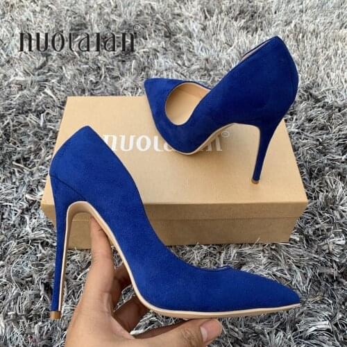 Women Pumps High Heels Suede Leather Sexy High Heels Shoes for Women Stilettos Fashion Wedding Party Shoes Woman Big Size 4-11