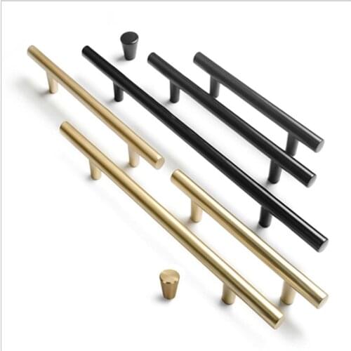 Lengthen Door Handles Kitchen Cabinet Knobs Handle Aluminium Alloy Golden Black Brushed Furniture Cupboard Drawer Pulls Hardware