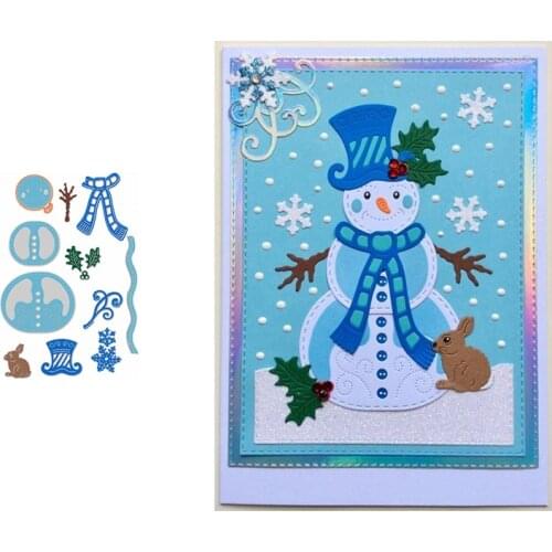 Winter Snowmen Decorative Embossing Papercard Crafts Die 2020 Snowmen Diy Scrapbooking Photo Album Metal Cutting Dies New 2020
