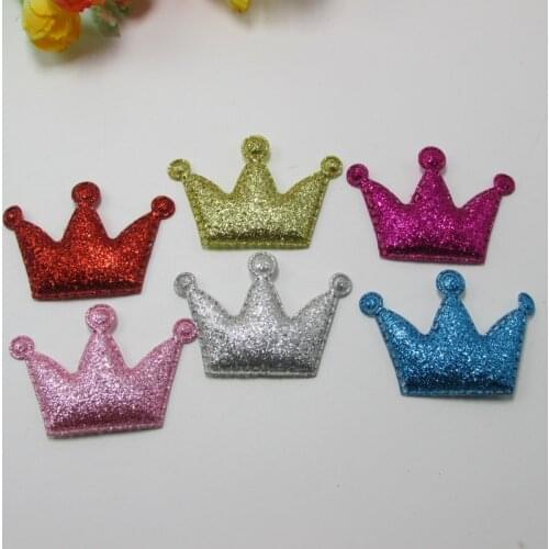 10pcs Crwon Ball Padded Appliques For clothes DIY Baby hair Clip headwear Decor Ornament Accessories