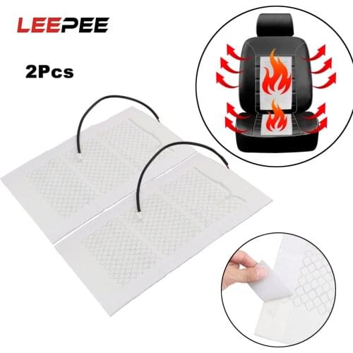 2Pcs Car Heated Seat Covers Pad Winter Warmer Safe Heater Mat Car Styling Carbon Fiber Auto Seat Heating Pad 12V Universal
