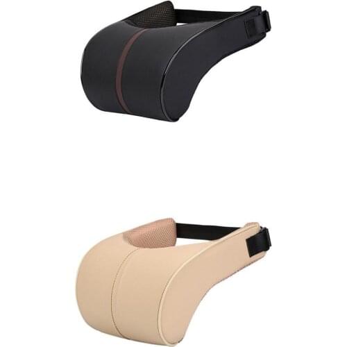 2Pcs Car Seat Headrest Pillow & Lumbar Support Auto Cushion Retractable