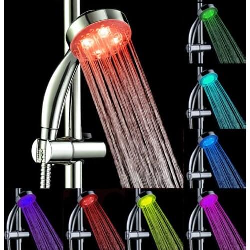 2019 New Handheld 7Color LED Romantic Light Water Bath Home Bathroom Shower Head Glow