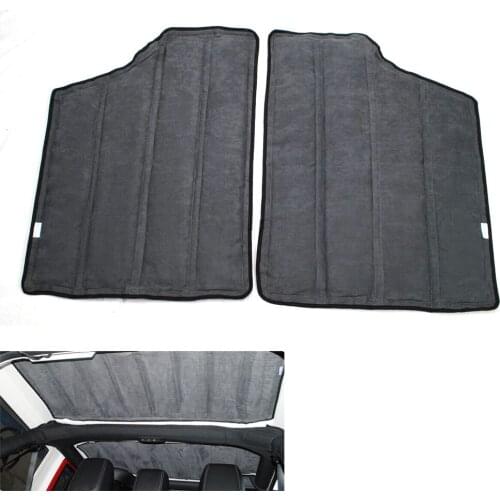 4pcs 2Door Car Heat insulation cotton Hard Top Sound Insulation Wrap Mat For Jeep Wrangler 2013 2014 Car Styling Accessary