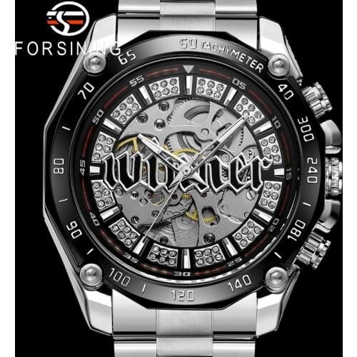WINNER Automatic Mechanical Men Wristwatch Military Army Sport Male Clock Top Brand Luxury Skeleton Fashion Man Watch Gift 8186