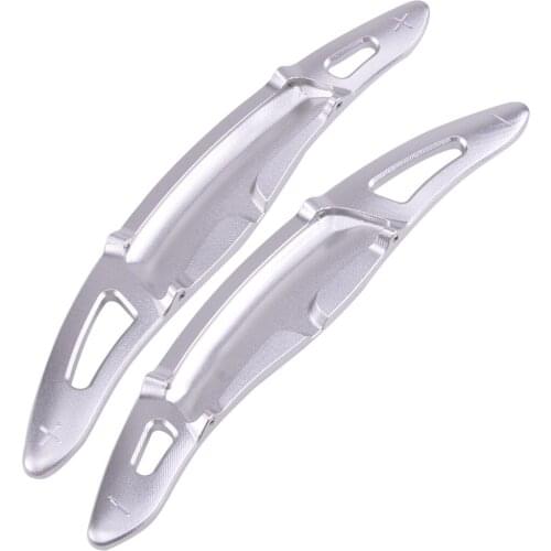 Car Steering Wheel Shift Paddle Shifter Extension Silver Aluminum Alloy fit for Porsche Panamera Cayenne Macan 718 911 918