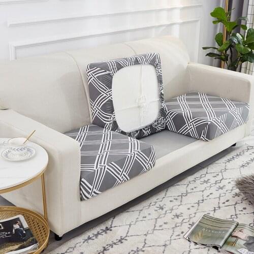 Printed Sofa Cushion Cover Elastic Furniture Protector Sofa Seat Cushion Slipcover Spandex Couch Cover for Living Room
