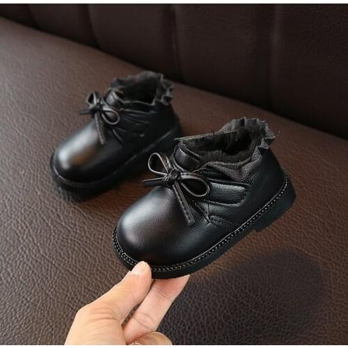 Kids Boots Toddler Winter Warm Toddler First Walkers Newborn Baby Girls Plush Snow Boots Soft Bottom for 0-2 Yers SYR013