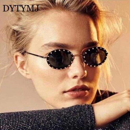 DYTYMJ Vintage Round Sunglasses Women Rimless Sun Glasses for Women Luxury Designer Diamond Sun Glasses Gafas De Sol Mujer