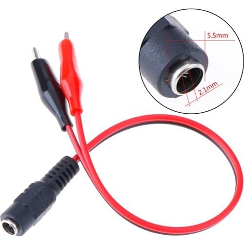 25cm Alligator Clip 12V Power Cable Crocodile Wire DC Voltage Connector To Male Wholesale