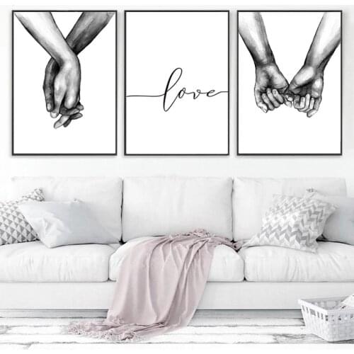 Canvas Painting Wall Art Peinture Tableau Mural Nordic Posters and Prints Poster Love Laminas Decorativas Pared Cuadros