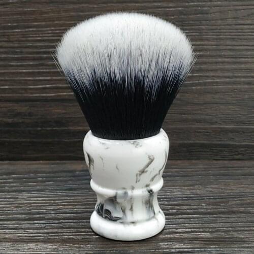 Dscosmetic 30mm big Tuxedo Knot synthetic hair shaving brush resin handle by hand made
