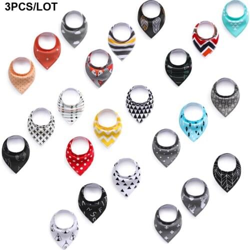Reusable Baby Bibs Burp Cloth Print Cotton Material Triangle Baby Bibs Adjustable Meal Feeding Baby Bandana Bib Infant Bibs DS9