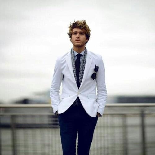 Custom Made Royal Blue Men Blazers for Business Men Suits for Wedding(Coat+Pants)Groom Tuxedos 2Piece Slim Terno Masculino traje