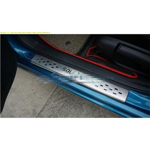 Stainless door sill Scuff Plate Cover Fit For Hyundai solaris accent i25 RB 2012 2013 2014 2015 2016 Car accessories Protector