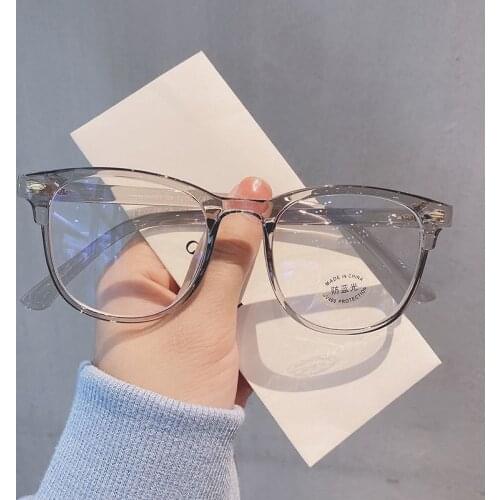 New Transparent Computer Glasses Frame Women Men Anti Blue Light Round Eyewear Blocking Glasses Optical Spectacle Eyeglass