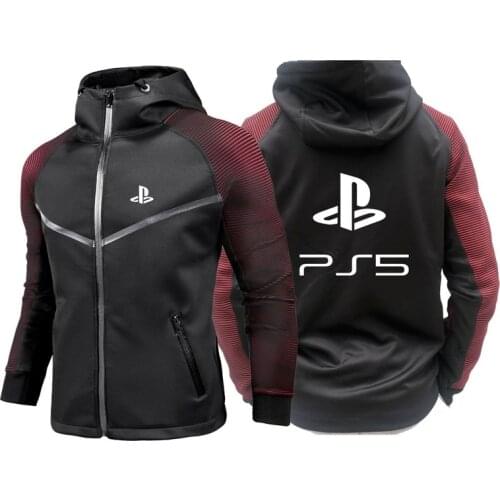 New Styie PlayStation Logo Zipper Jackets Customize Racing Suits Men Cotton Print Hip Hop Coats Hoodies Casual Sweatshirts