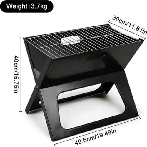 Portable Barbecue Grill Foldable BBQ Grill Outdoor Charcoal BBQ Grill Camping Picnic Barbecue Accessories BBQ Tools