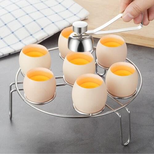 Practical Stainless Steel Convenience Egg Opener Raw Egg Shelling Tool Steamed Egg Artifact Baking Kitchen Tools E0507