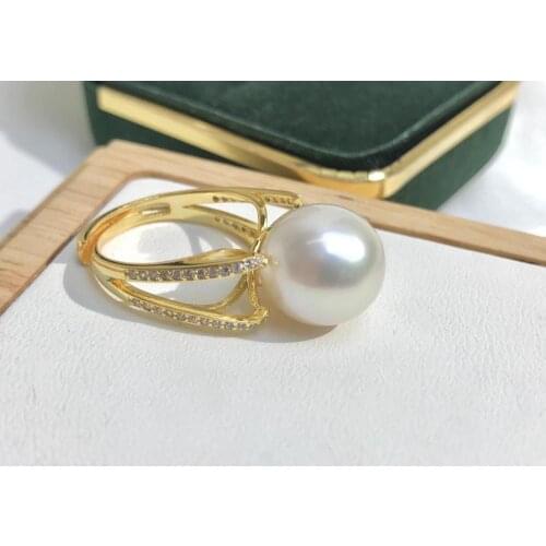 925 Sterling Silver Adjustable Ring Settings Findings Mountings Parts for Pearl Corals Jade Crystal, 5pcs/lot