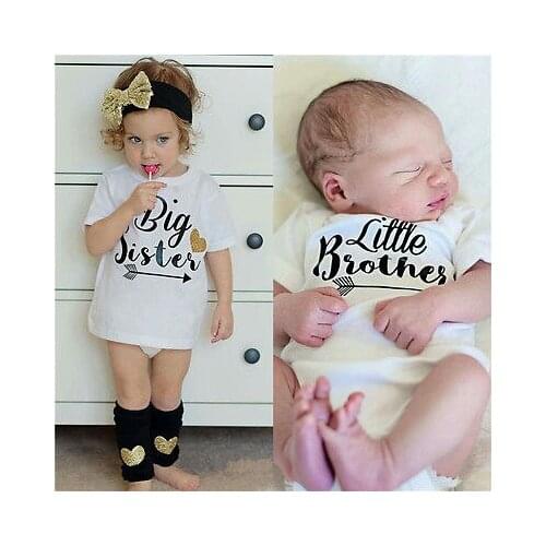 Family T-Shirts 100% Cotton 2017 Summer Toddler Infant Baby Kids Clothes Romper Jumpsuit T-shirt Tee Top