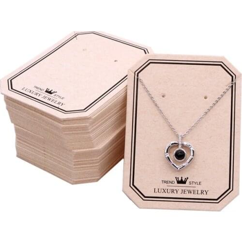 100pcs Paper Earrings Card Fashion Cards Jewelry Display Stand Brooch Hairpin Headdress Bracelet Necklace Packaging Cards Tags