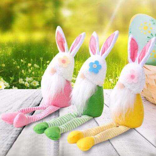 Doll Ornament Simulation Bunny Decoration Festival Supplies Rabbit Model Toy Gift for Easter