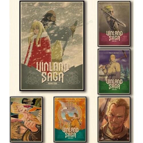 WTQ Canvas Painting Retro Poster Vinland Saga Anime Posters Wall Decor Canvas Painting Wall Art Picture Room Decor Home Decor