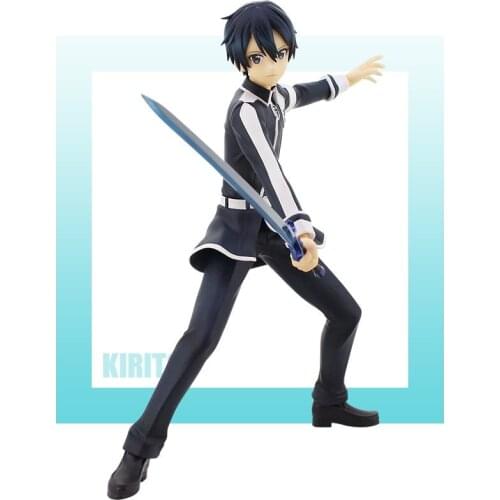 Japanese original anime figure Sword Art Online Kirigaya Kazuto/Kirito action figure collectible model toys for boys