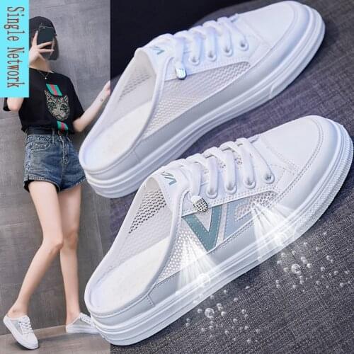 Womens Sandals 2021Vulcanized Shoes Little White Shoes Lnternet Celebrity Same Ventilation Slipper Style Platform Casual Shoes