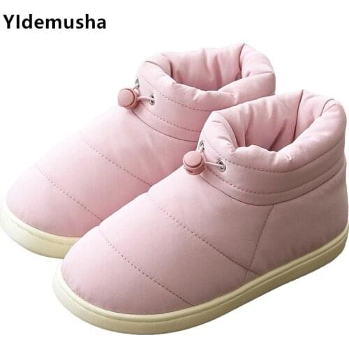 2020 Winter Indoor Shoes Plush Womens Slippers Shallow Warm House Slippers Women PVC Solid Soft Slippers Women Casual slippers